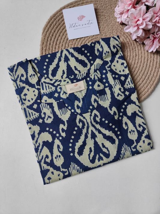 Ready to ship cotton long straight kurti