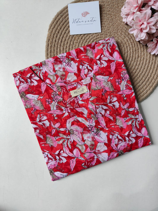 Ready to ship Cotton long straight kurti