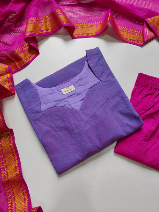 Mangalgiri south cotton suit set