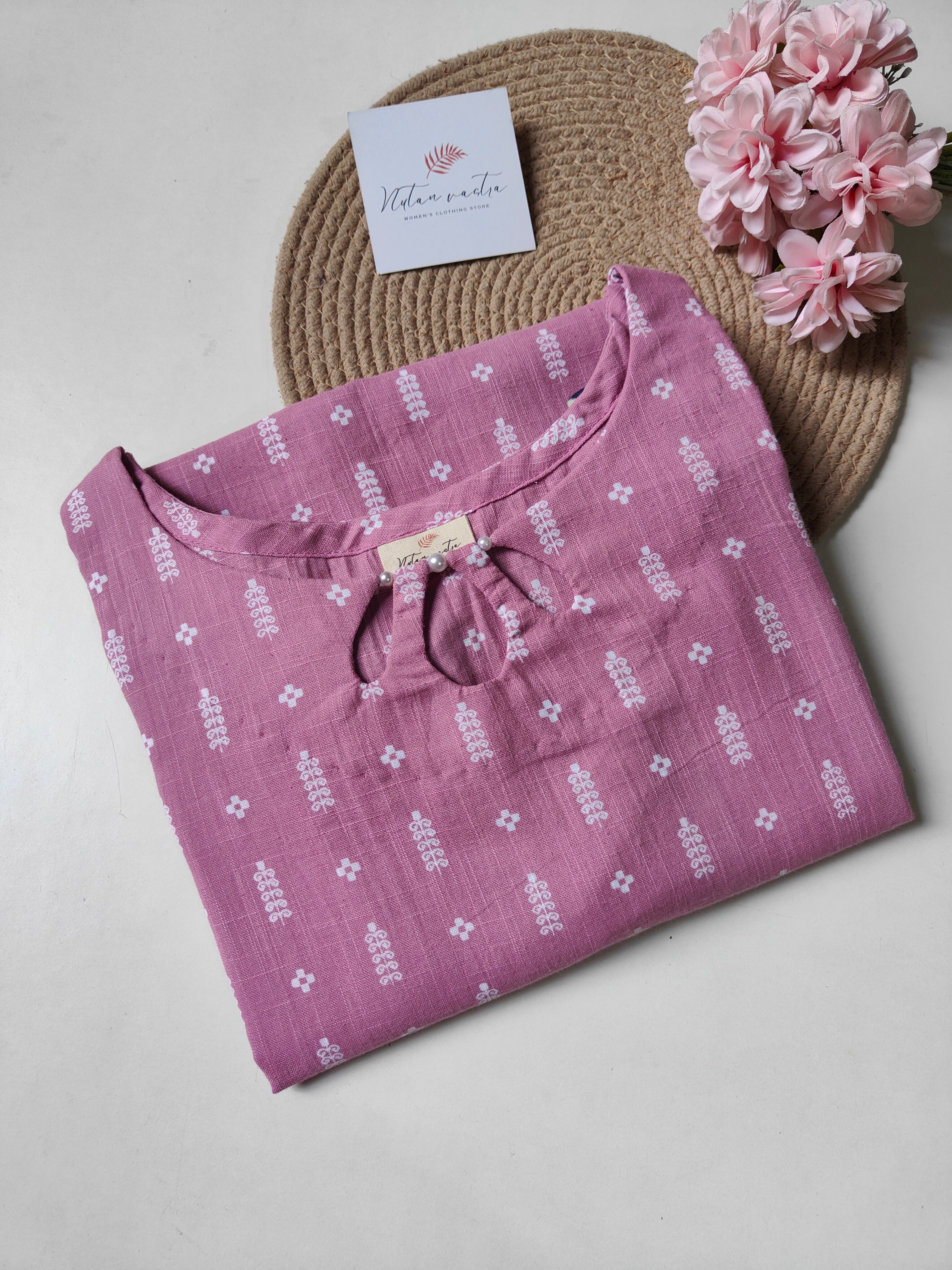 Khadi Cotton Long Straight Kurti