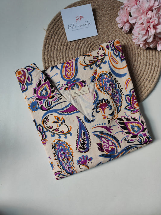 Cotton long straight kurti