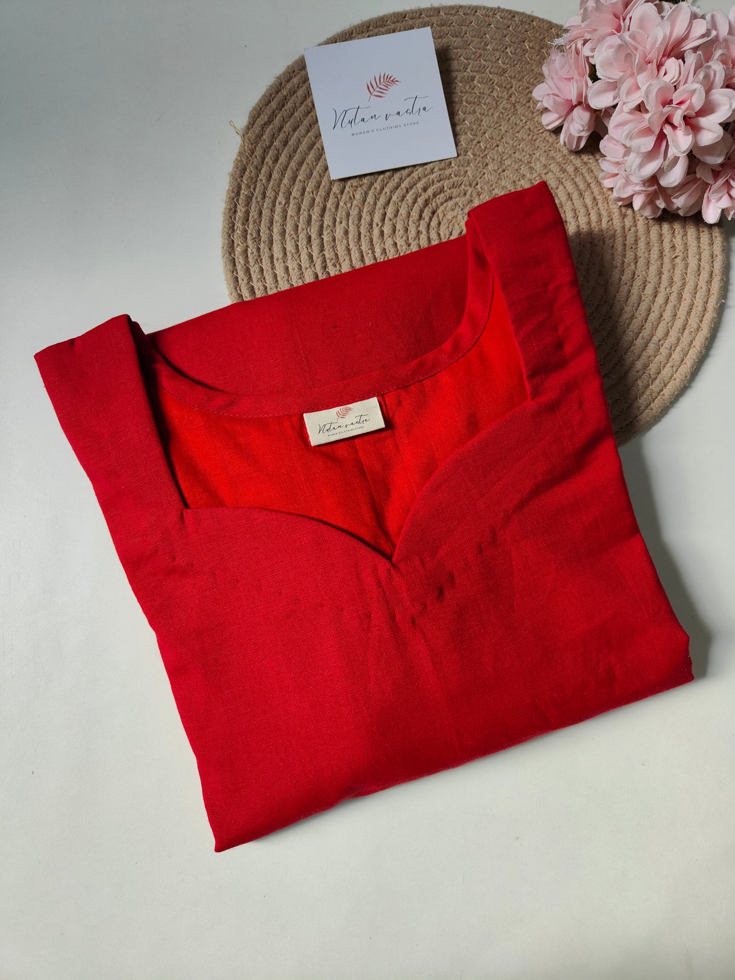 Cotton long straight kurta