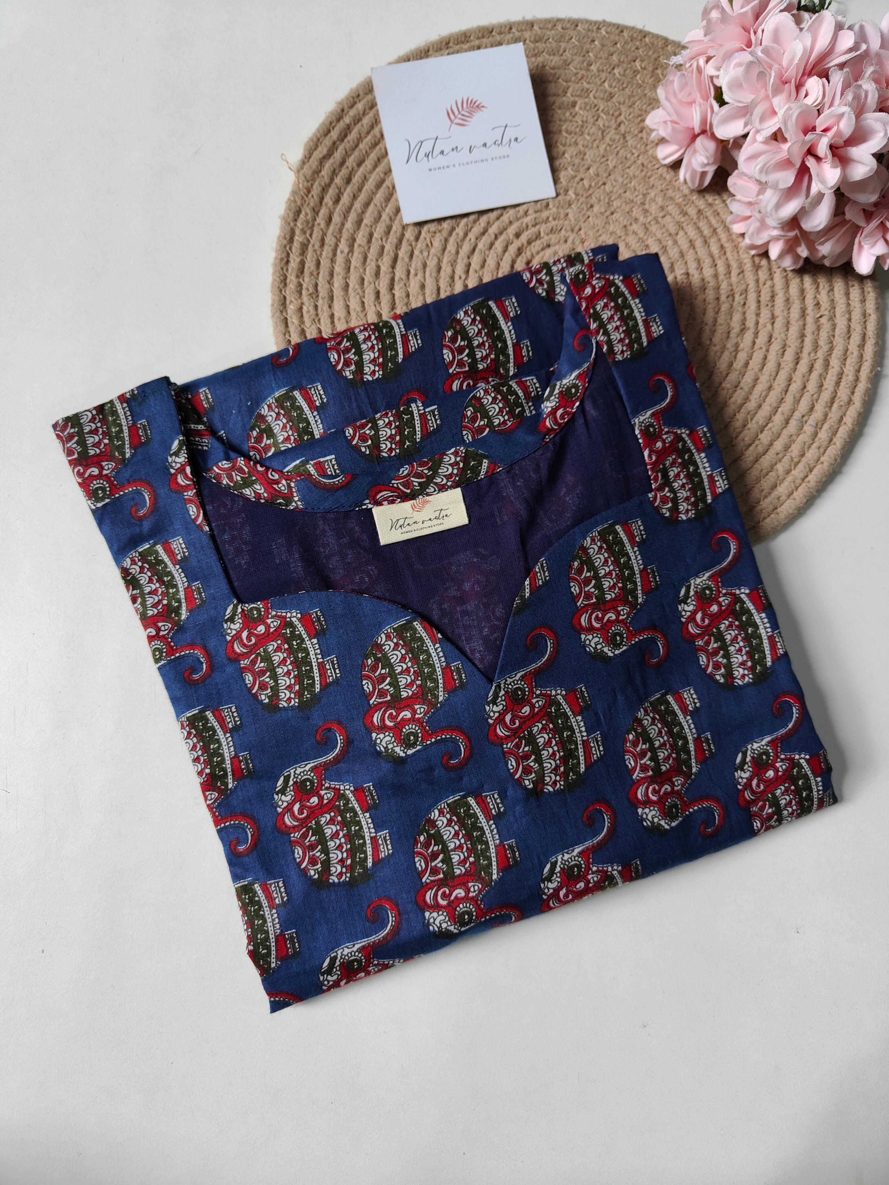 Cotton Long Straight Kurti