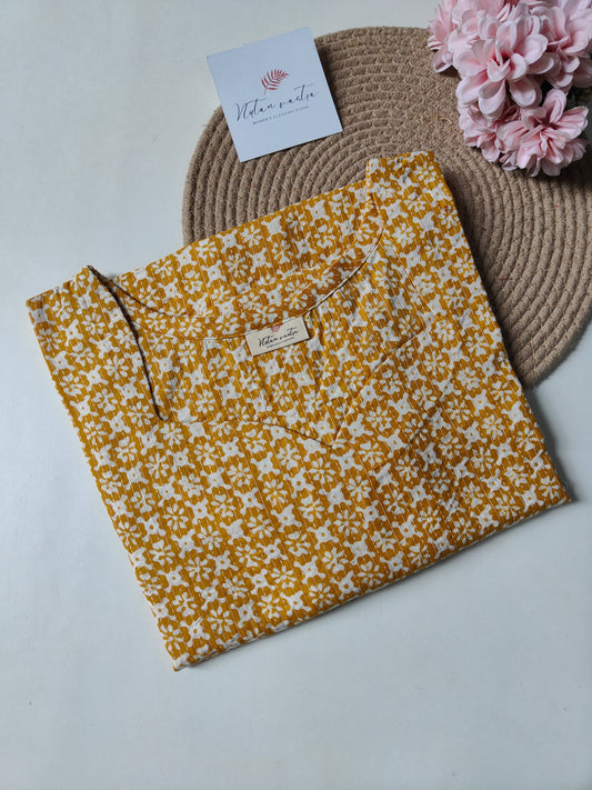 Ready To Ship Cotton Kantha Long Straight Kurti