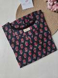 Ready to Ship Cotton Kantha Long Straight Kurti