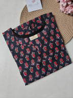 Ready to Ship Cotton Kantha Long Straight Kurti