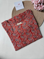 Ready To Ship Cotton Kantha Long Straight Kurti