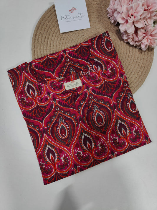 Ready To Ship Cotton Long Straight Kurti