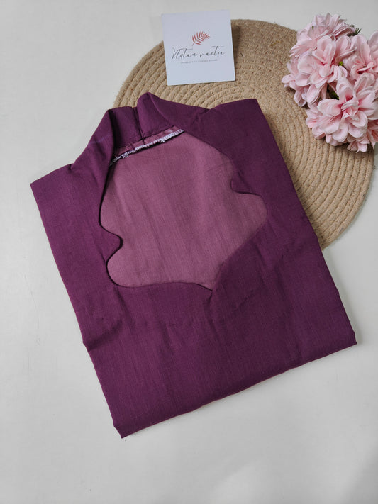 Cotton slub Long Straight Kurti