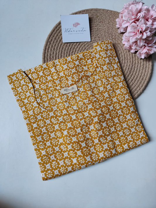 Ready to ship Cotton Kantha Long Straight Kurti