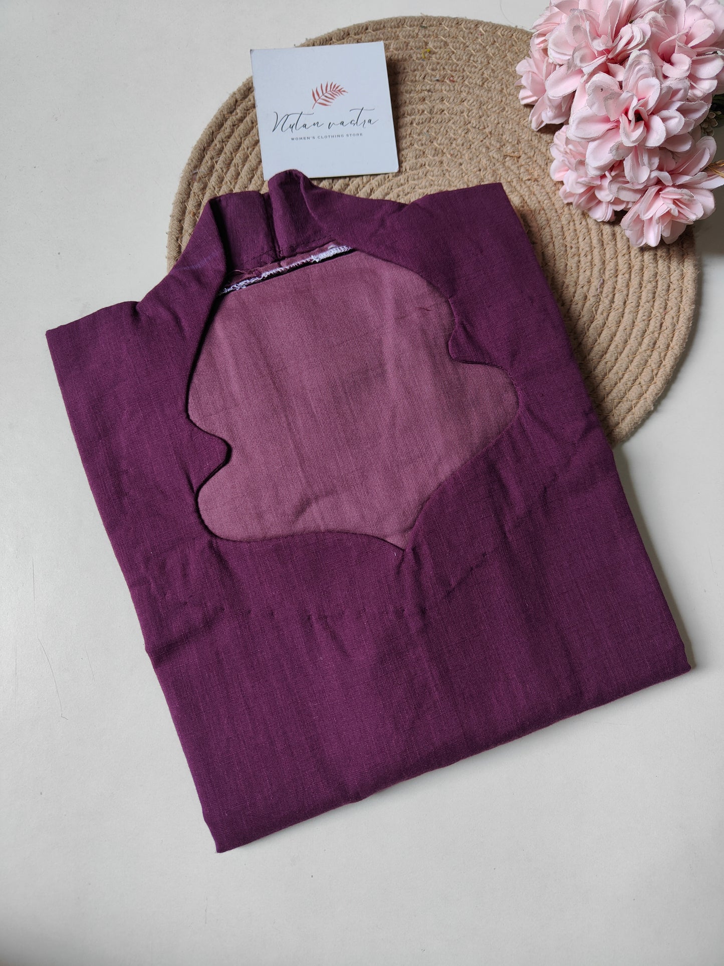 Ready to ship Slub Cotton long straight kurti