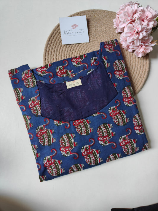 Ready to ship Cotton long straight kurti