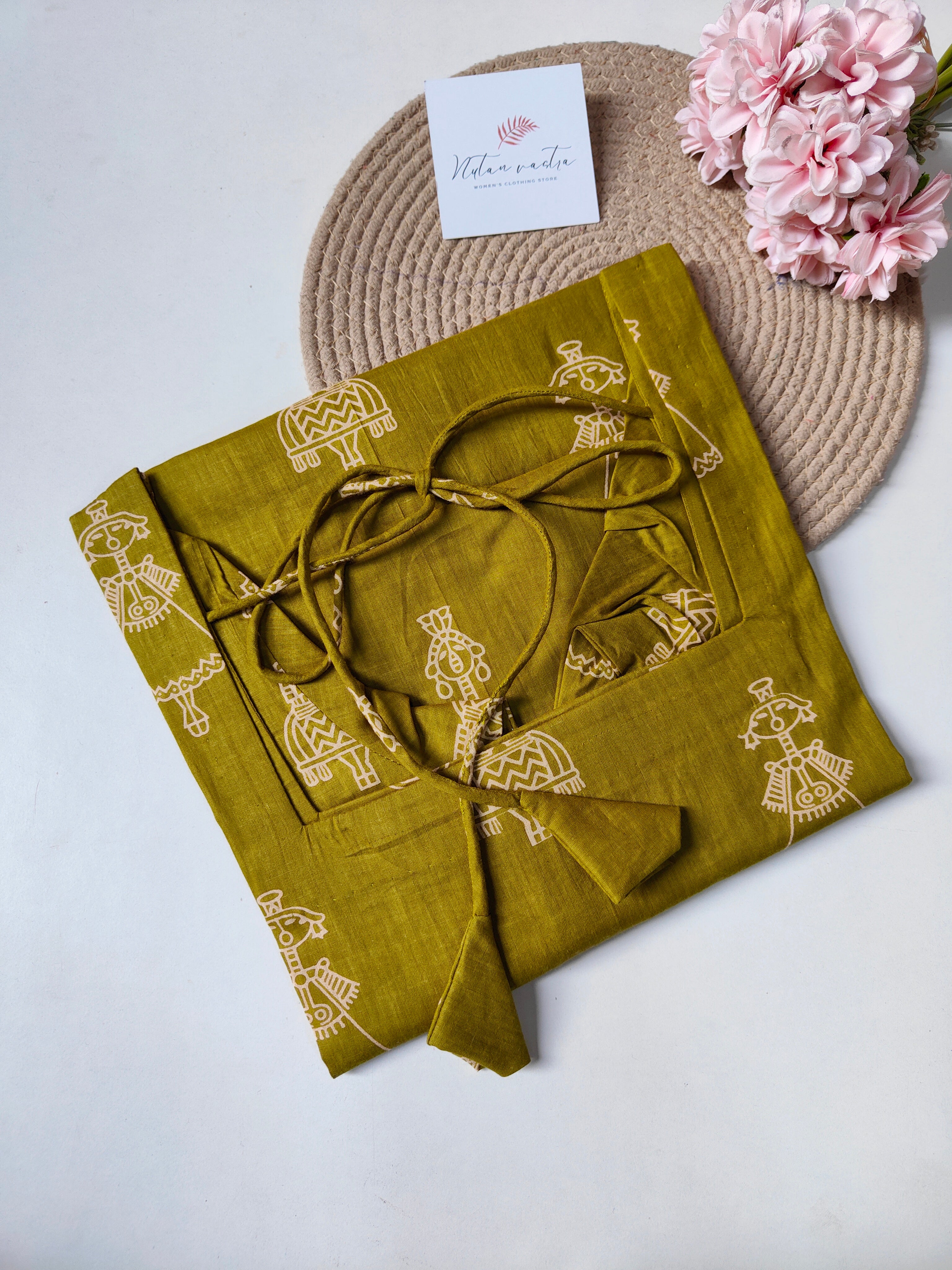 Cotton Long Straight Kurti