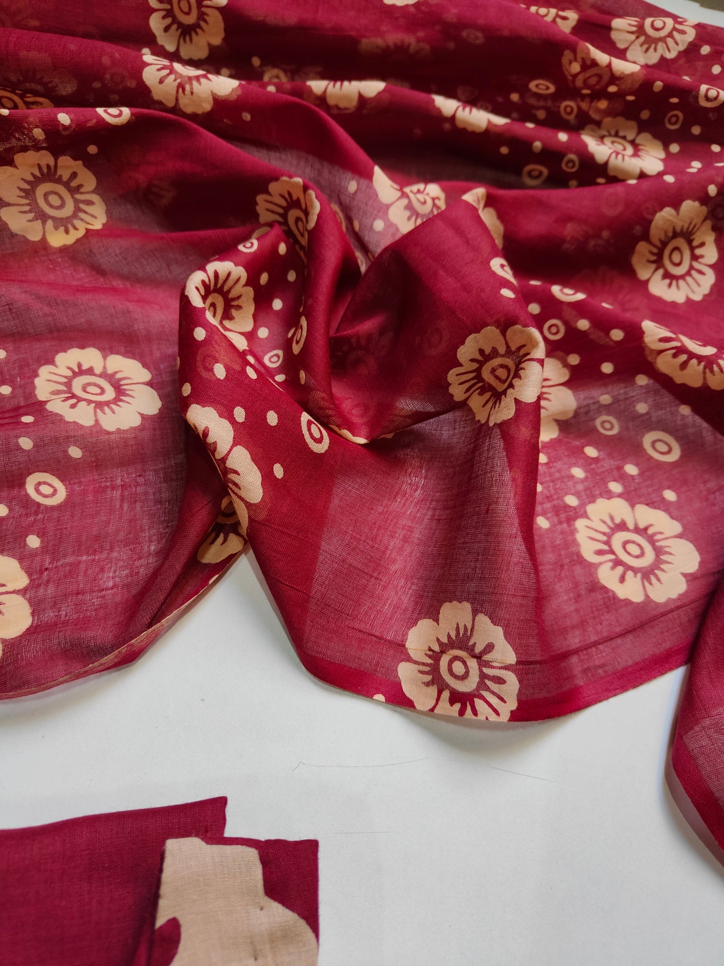 Cotton suit set with cotton dupatta