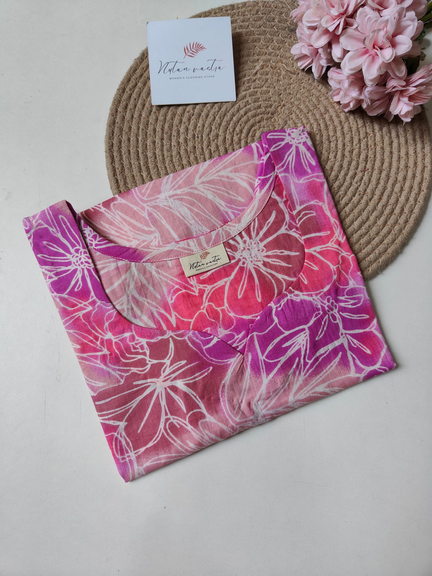 New Cotton long straight kurti