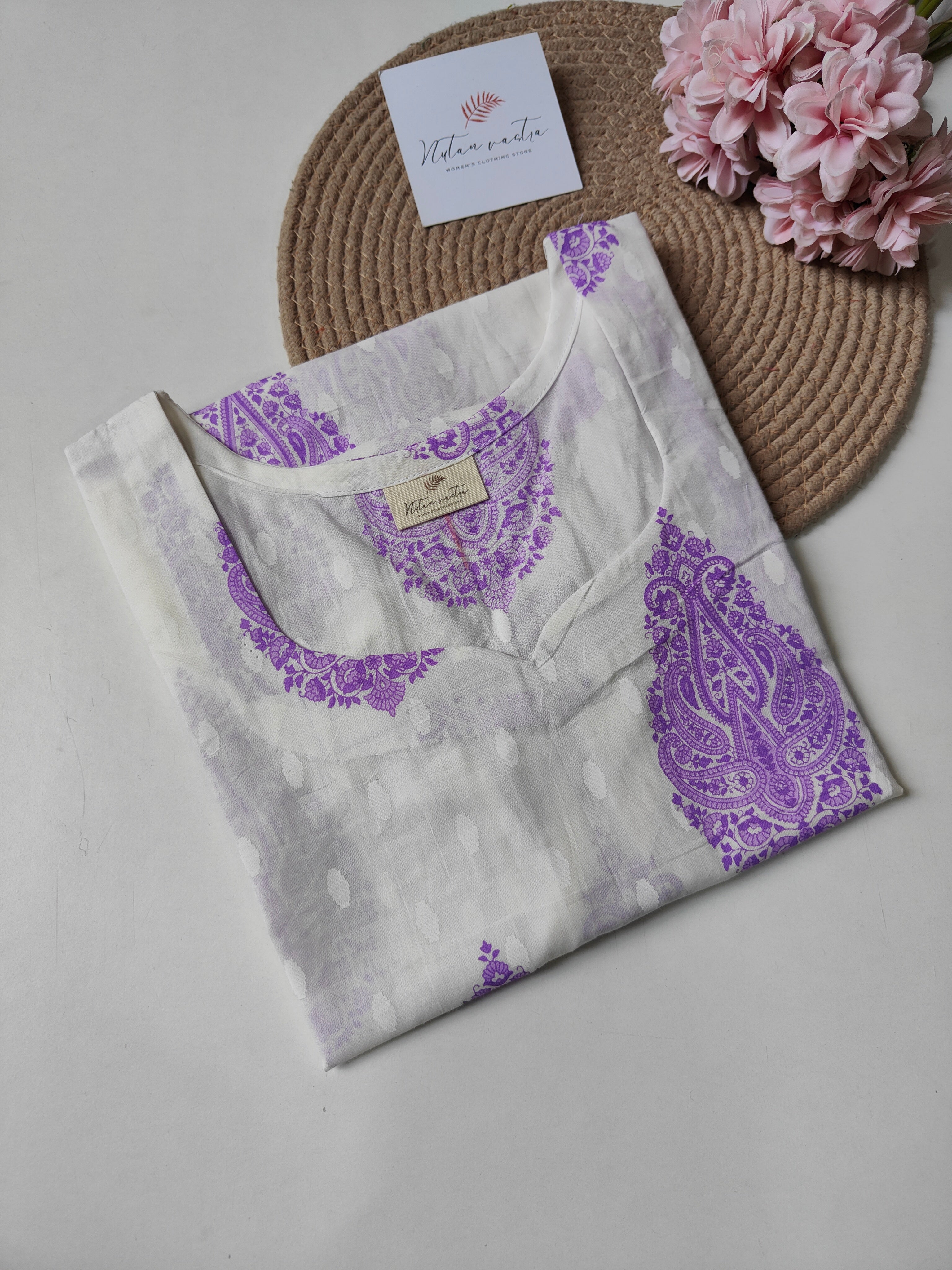 Cotton Dobby Anarkali kurti