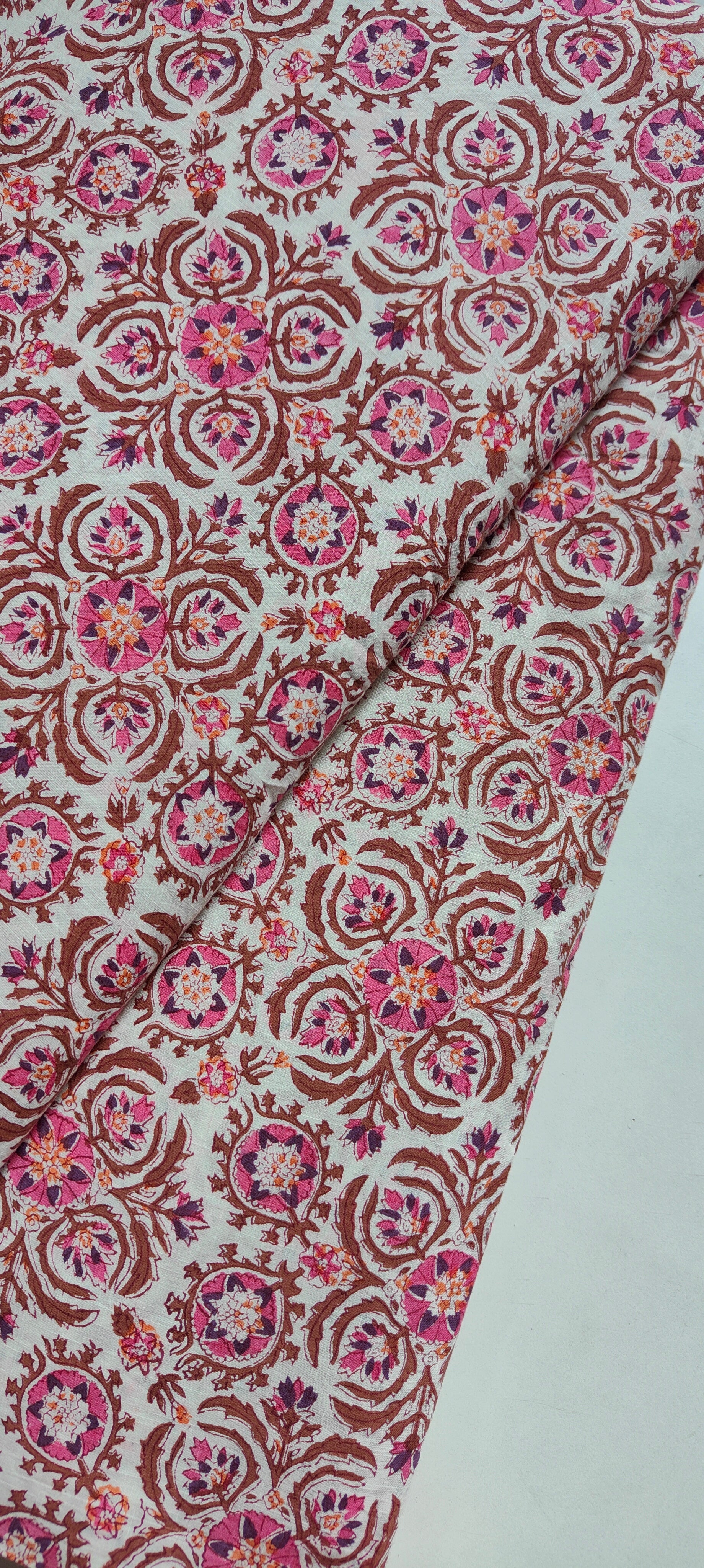 Cotton Handblock Printed Anarkali kurti