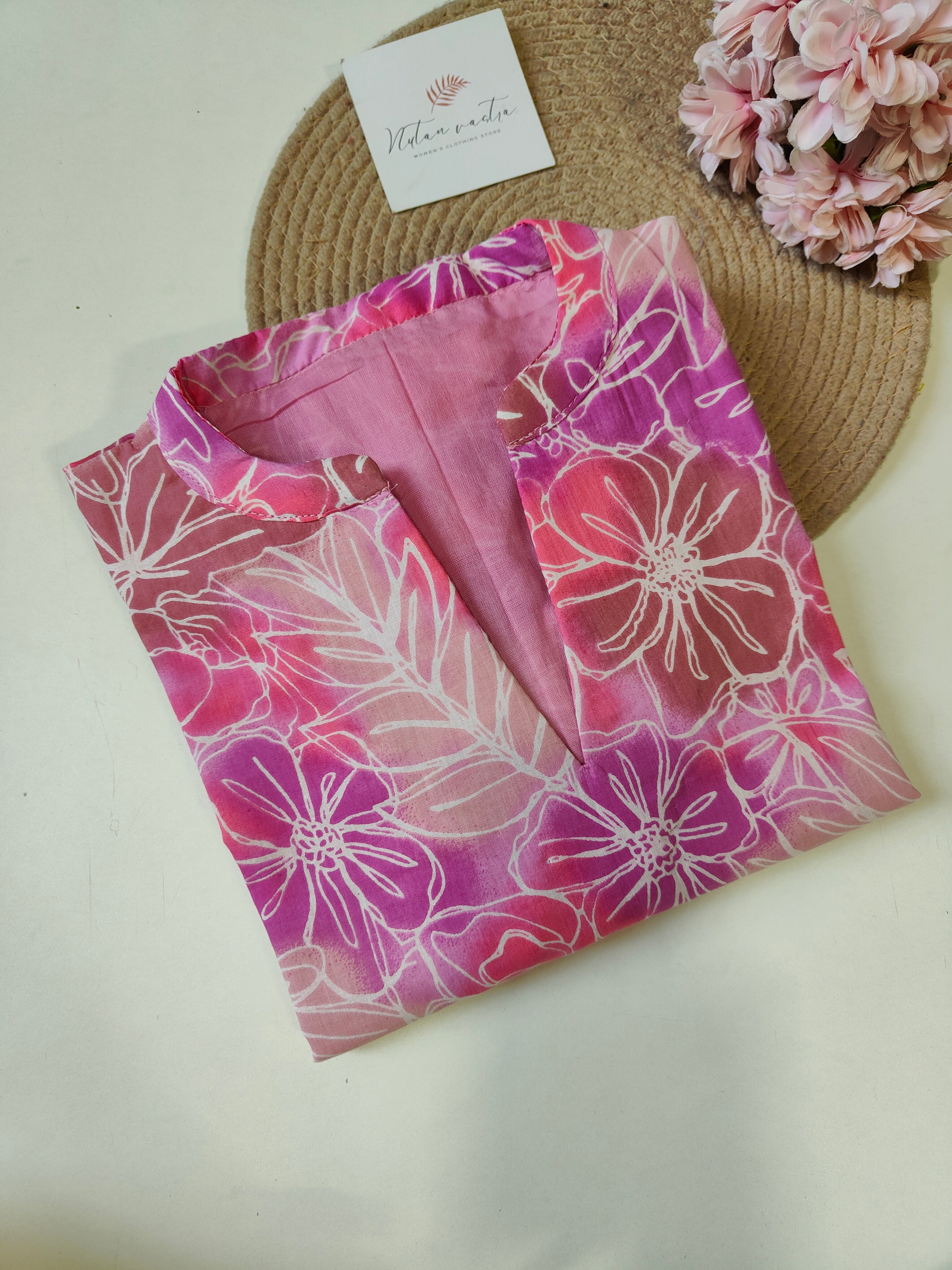 Cotton Long Straight Kurti