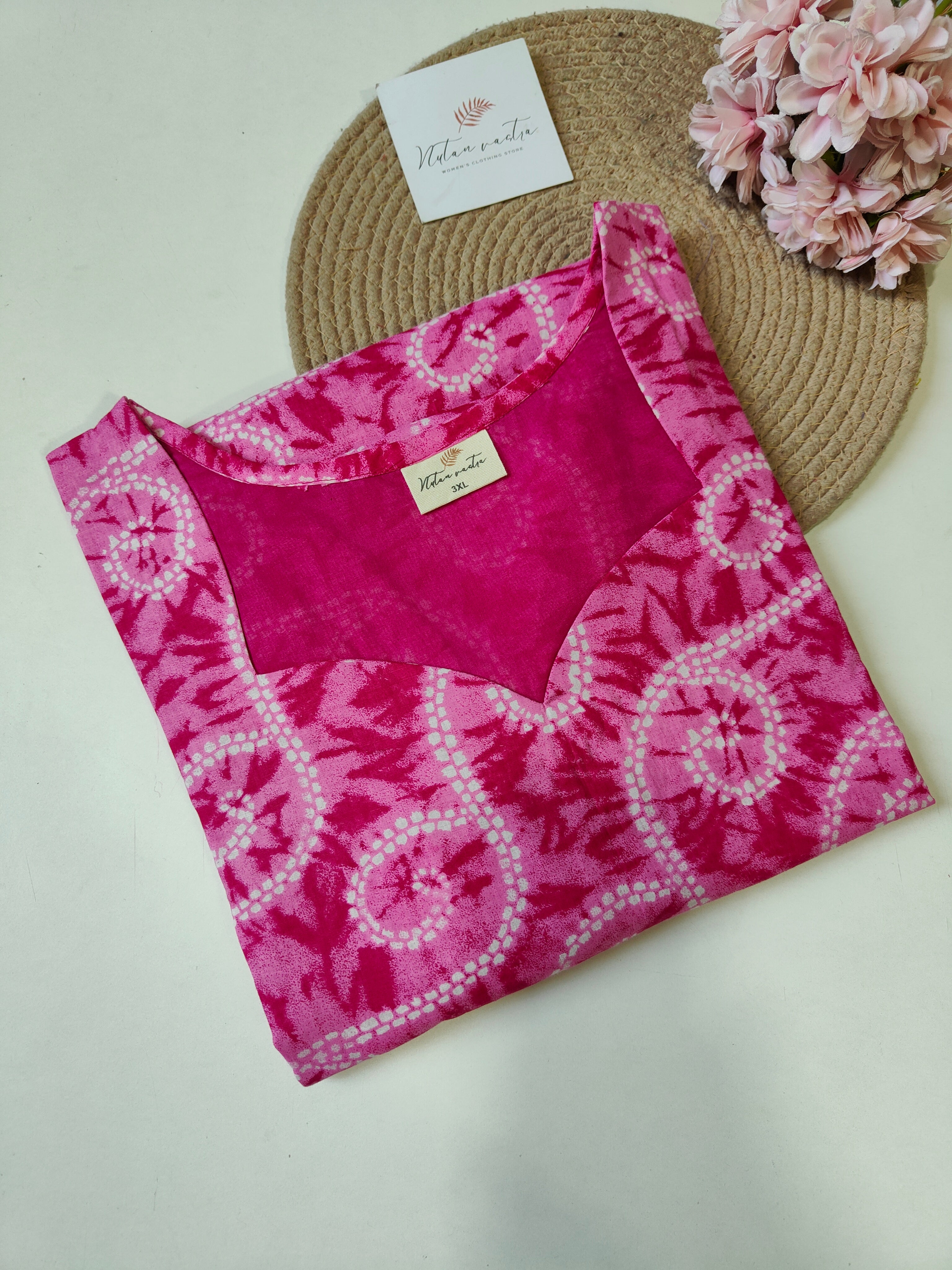 Cotton Long Straight Kurti