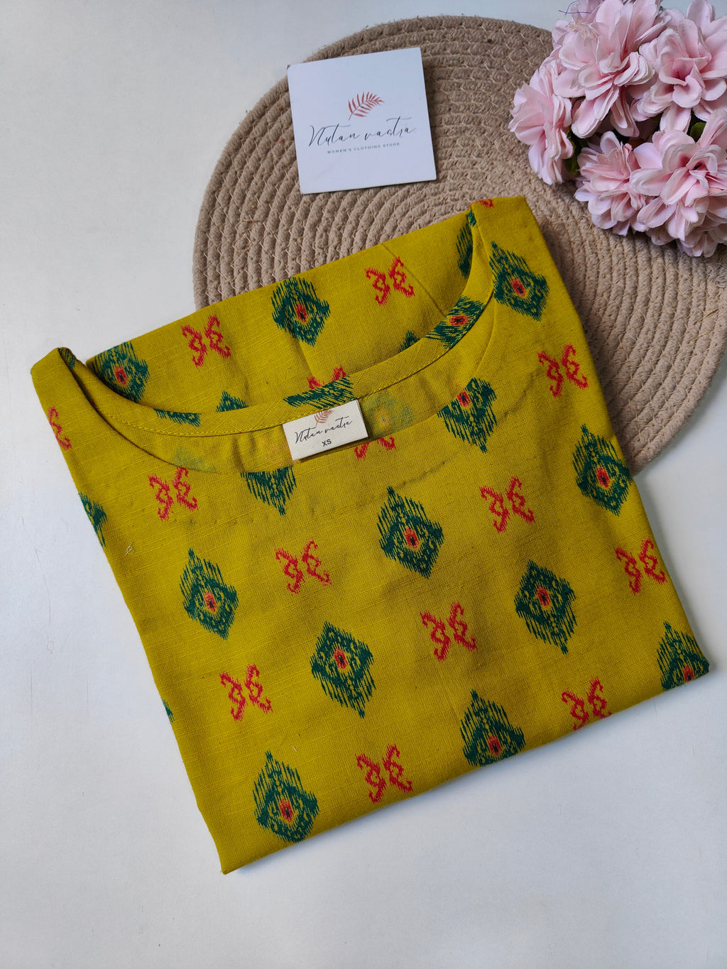 Khadi Cotton Short Kurti & Peplum Top