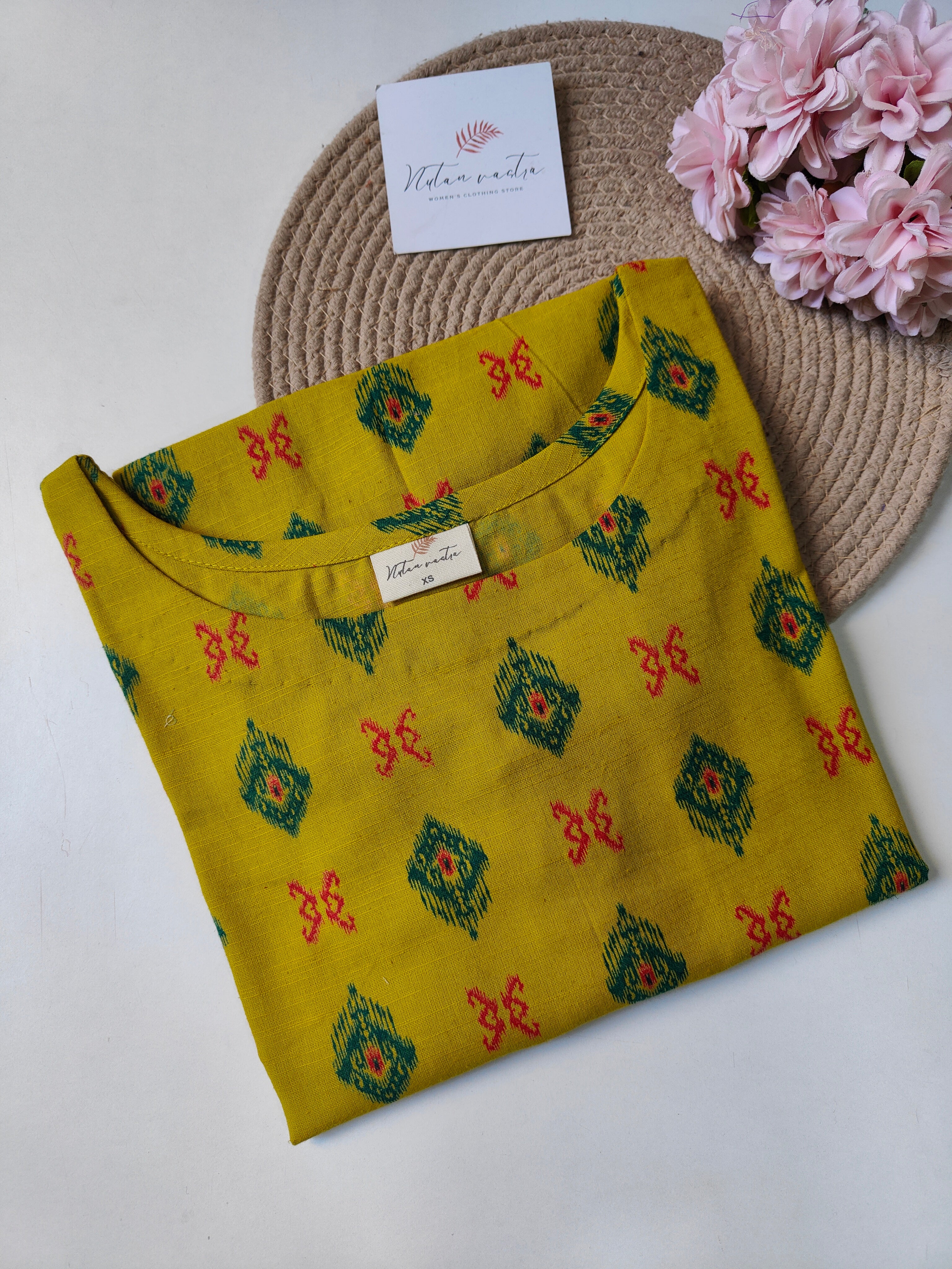 Khadi Cotton Long Straight Kurti