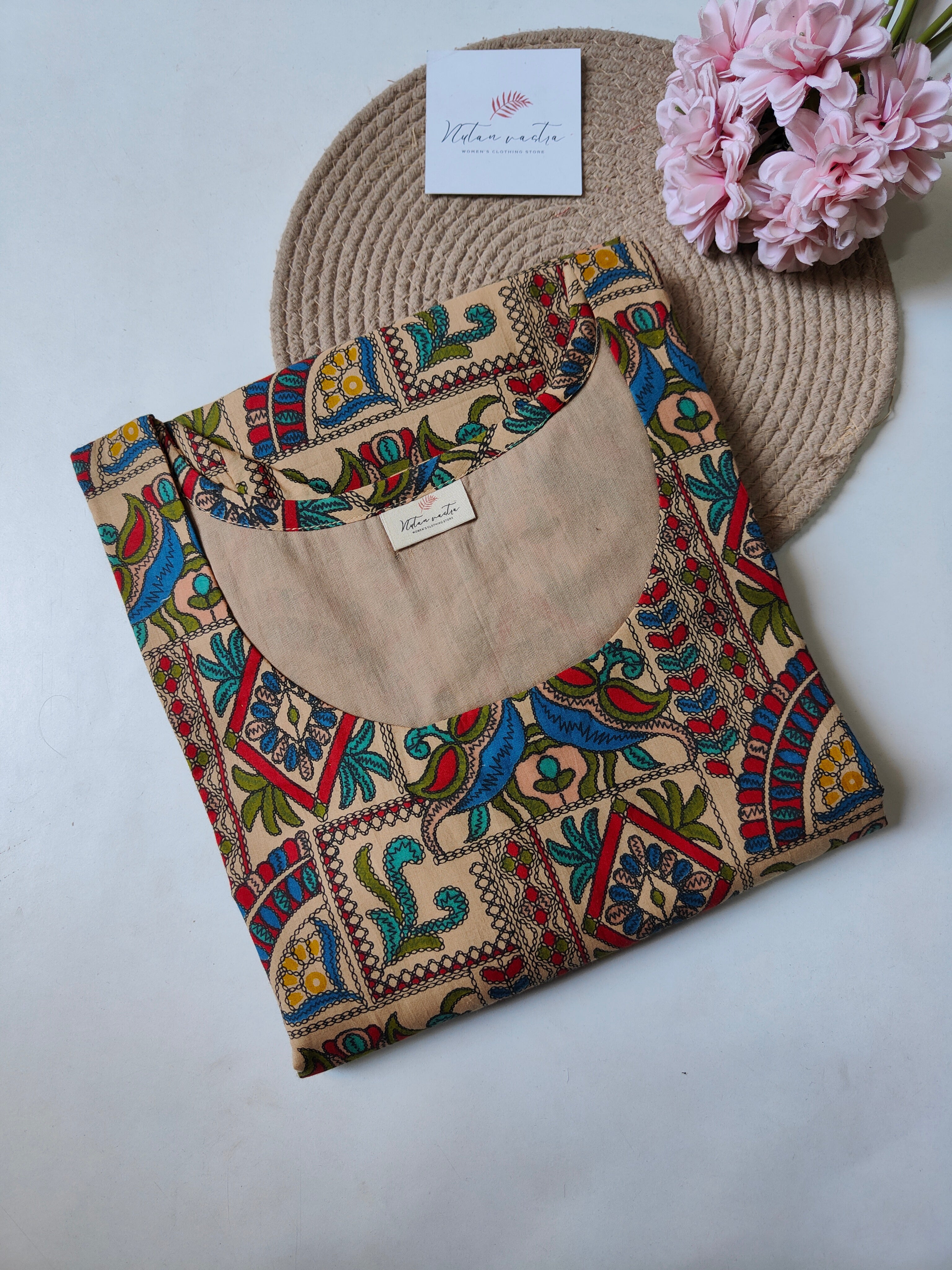 Cotton Long Straight Kurti