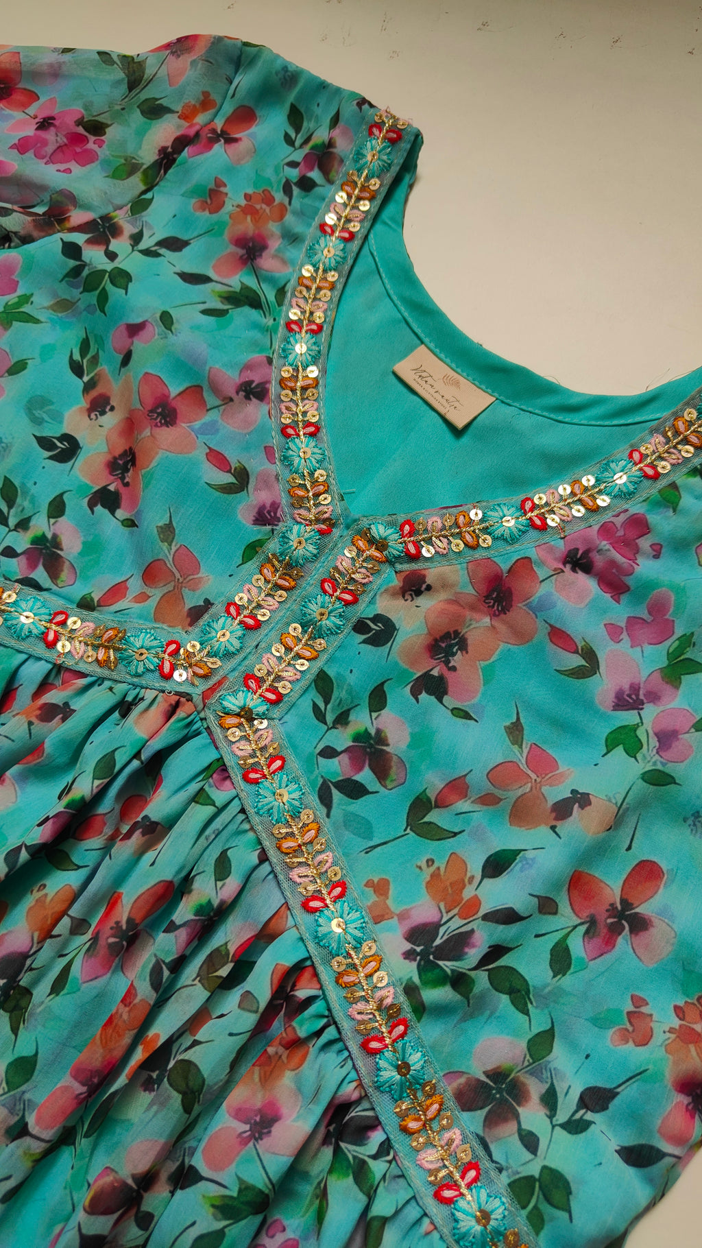 Chiffon Alia Cut kurti