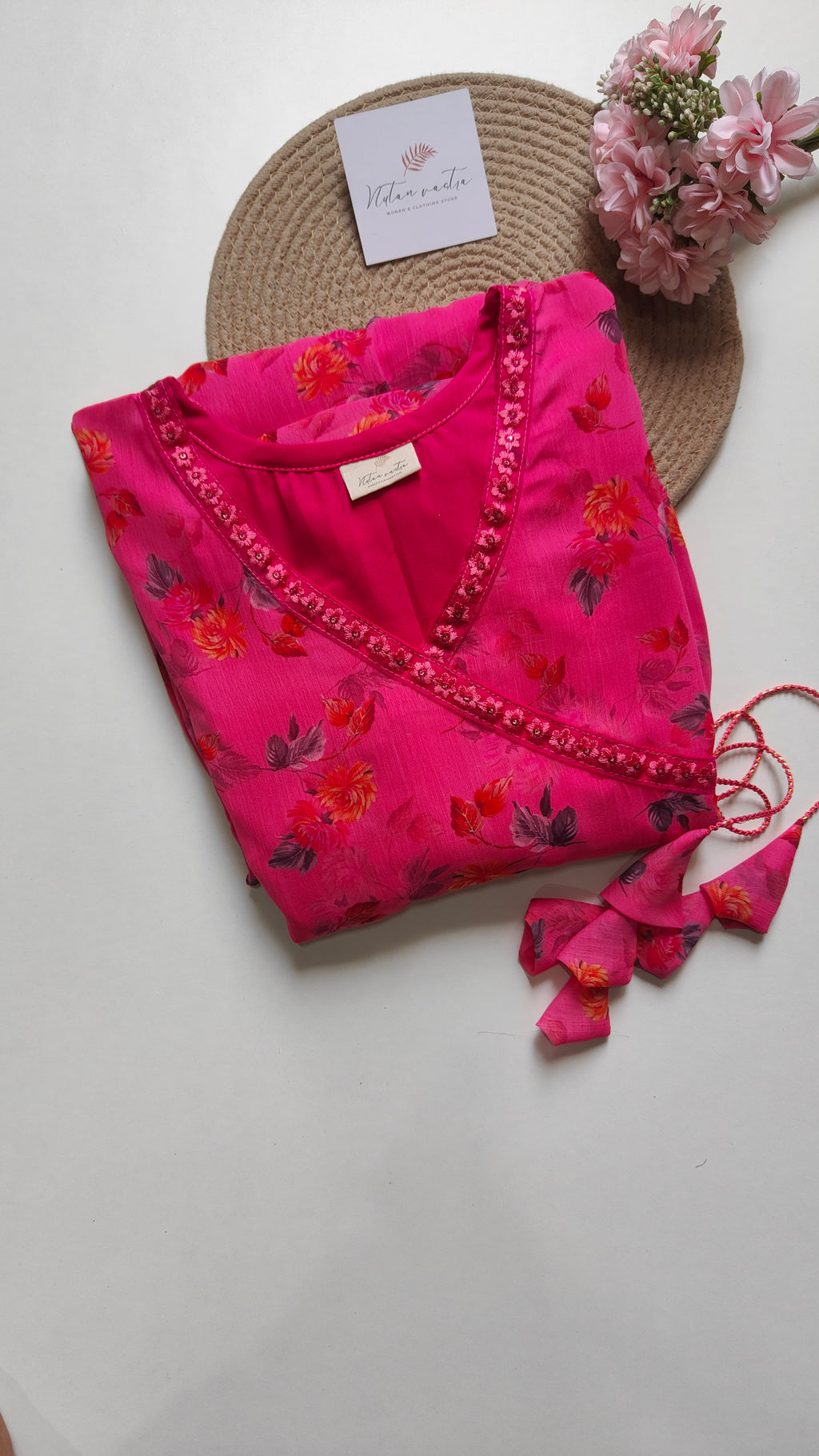 Chiffon Angrakha Anarkali dress