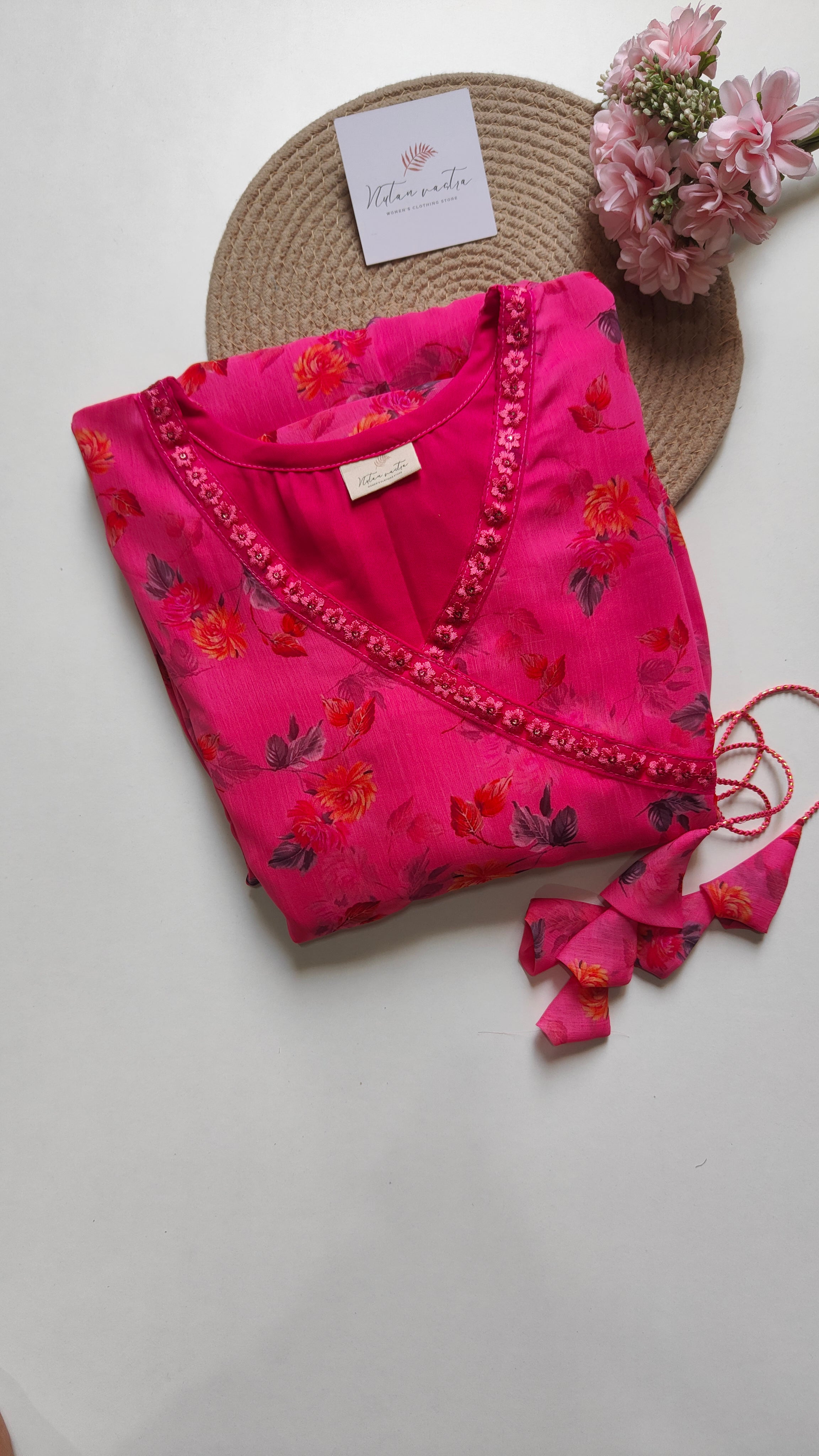 Chiffon Angrakha Anarkali dress