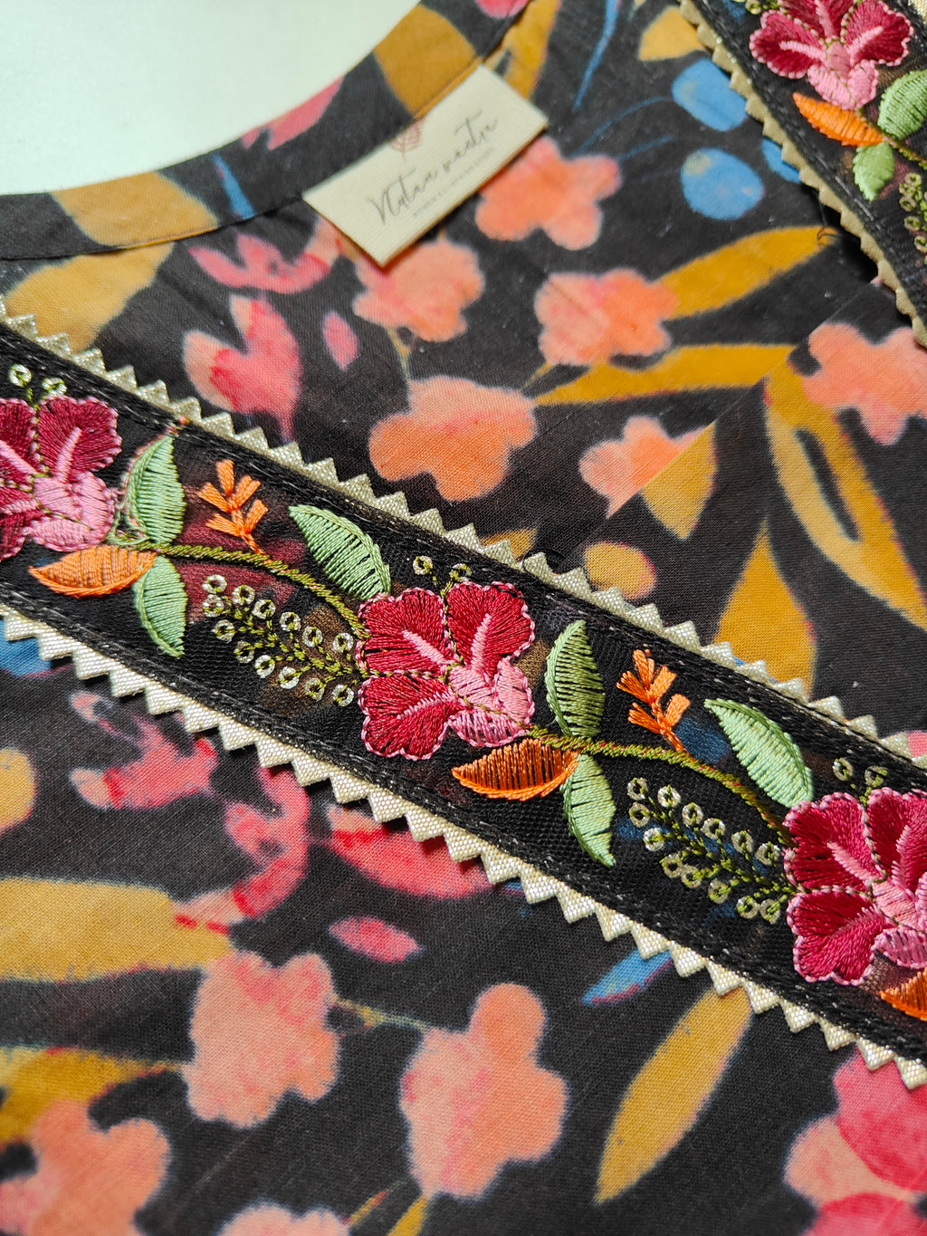 Cotton Alia cut Anarkali kurti