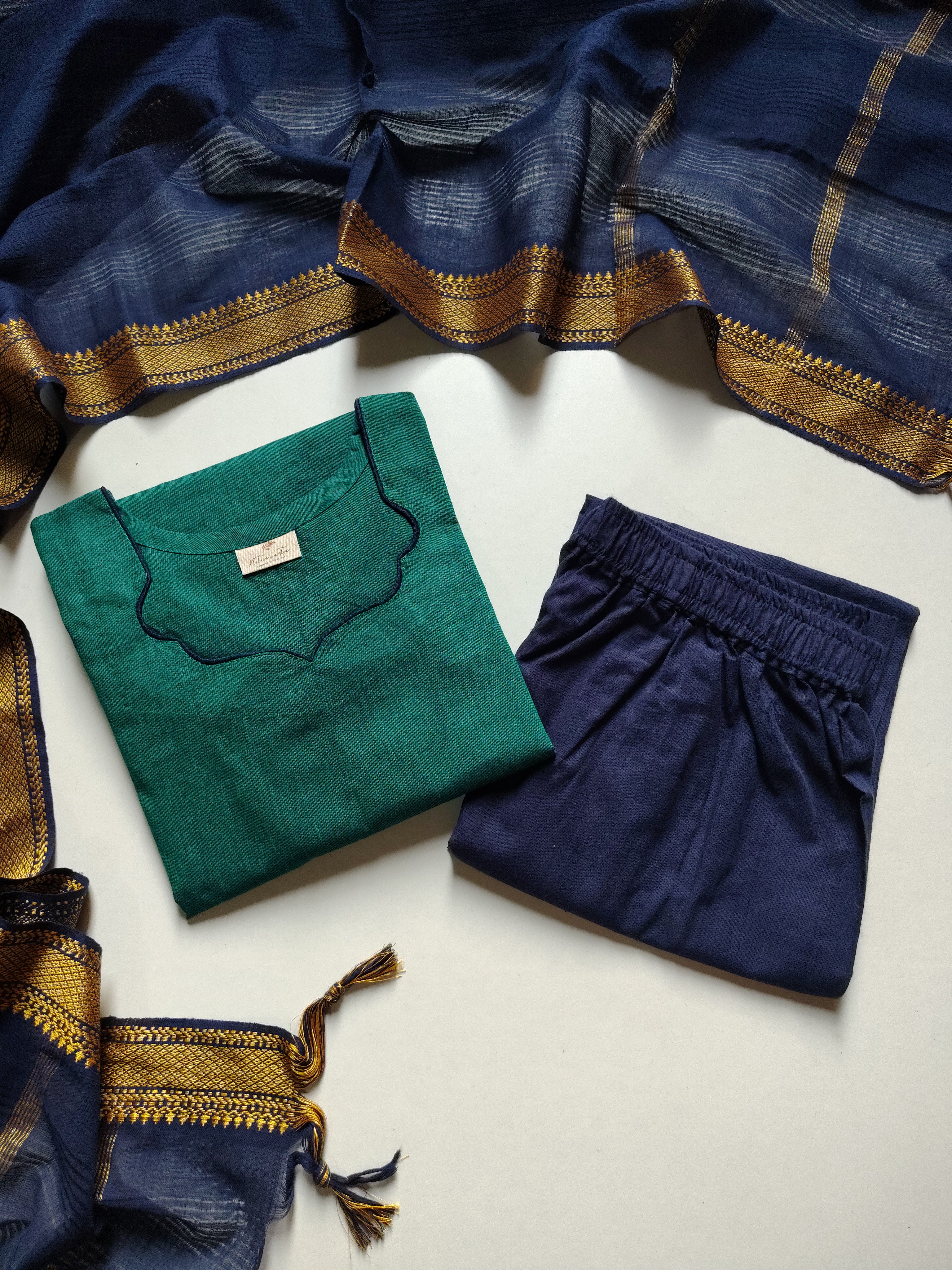 Mangalgiri South Cotton Suit Set