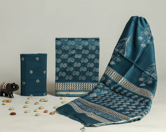 Chanderi silk suit set