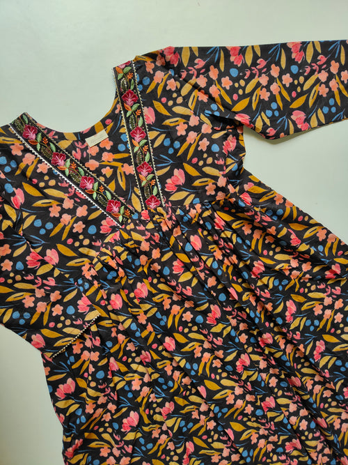 Cotton Alia cut Anarkali kurti