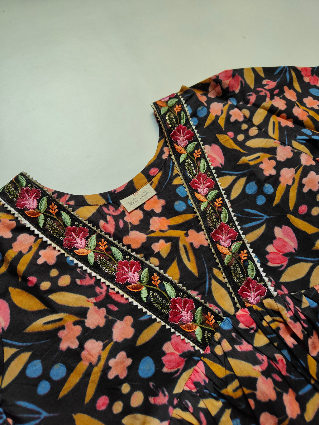 Cotton Alia cut Anarkali kurti