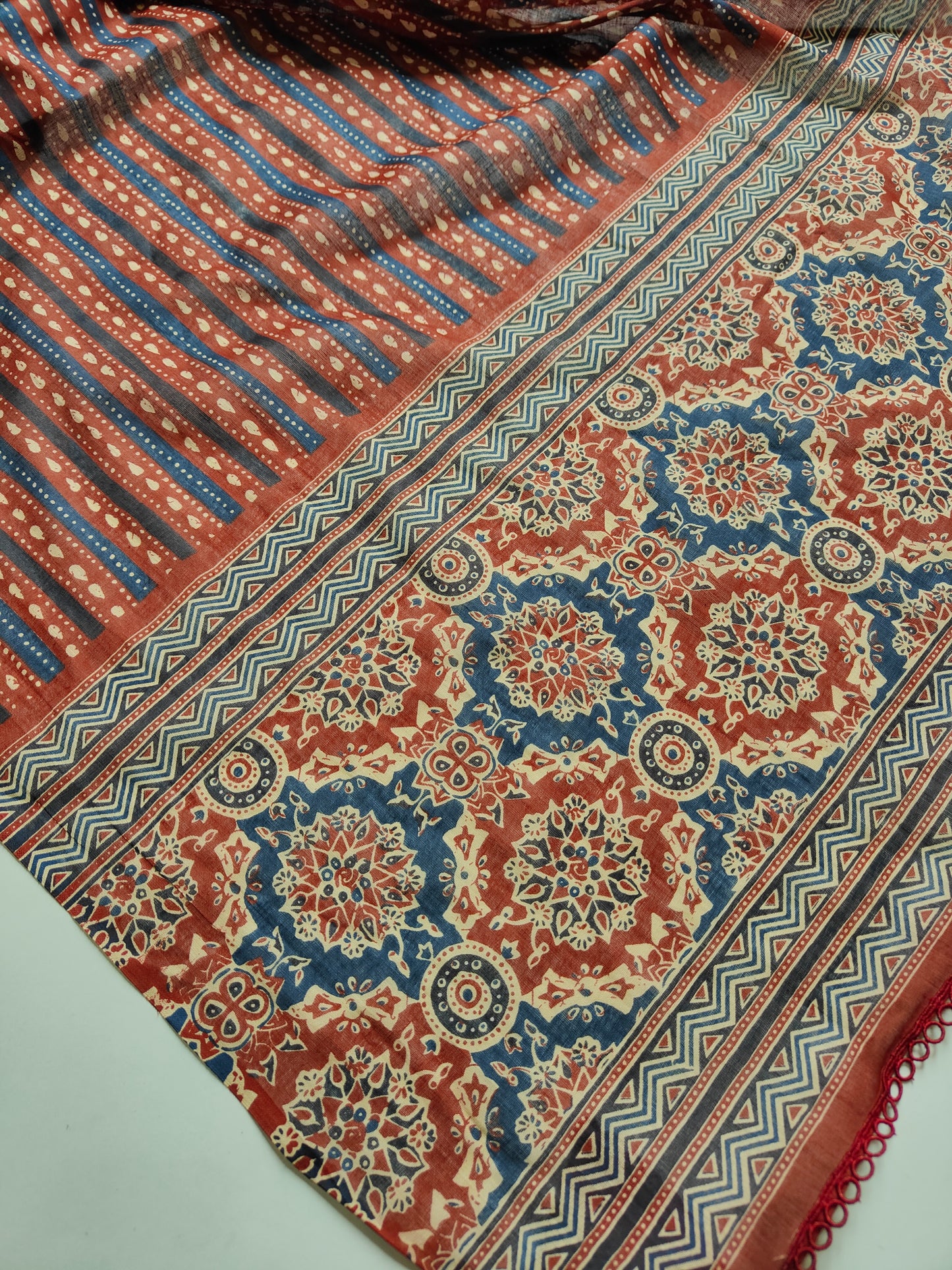 Cotton suit set with cotton dupatta