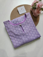 Cotton Hakoba Long Straight Kurti