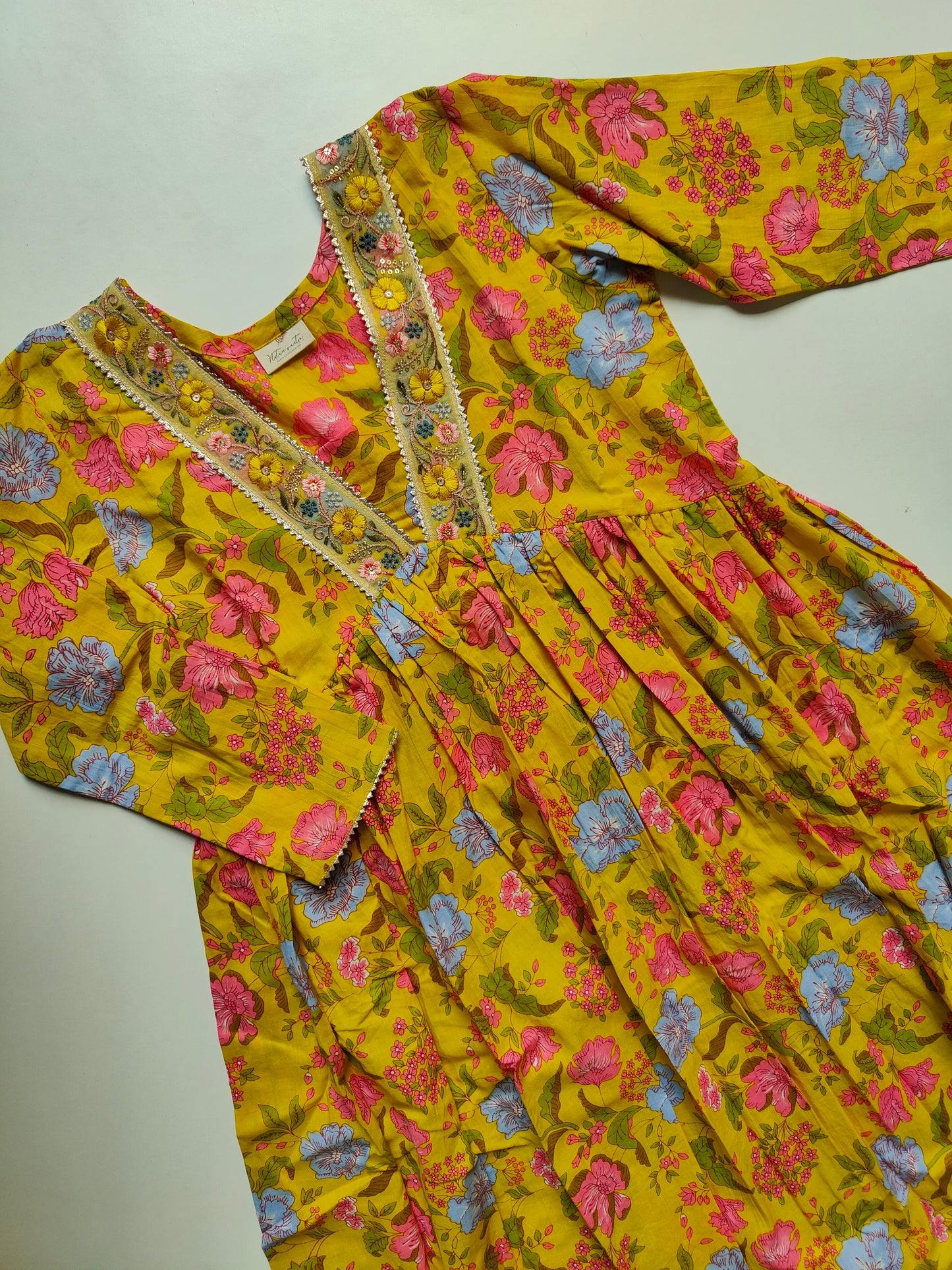 Cotton Alia cut Anarkali kurti