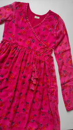 Chiffon Angrakha Anarkali dress