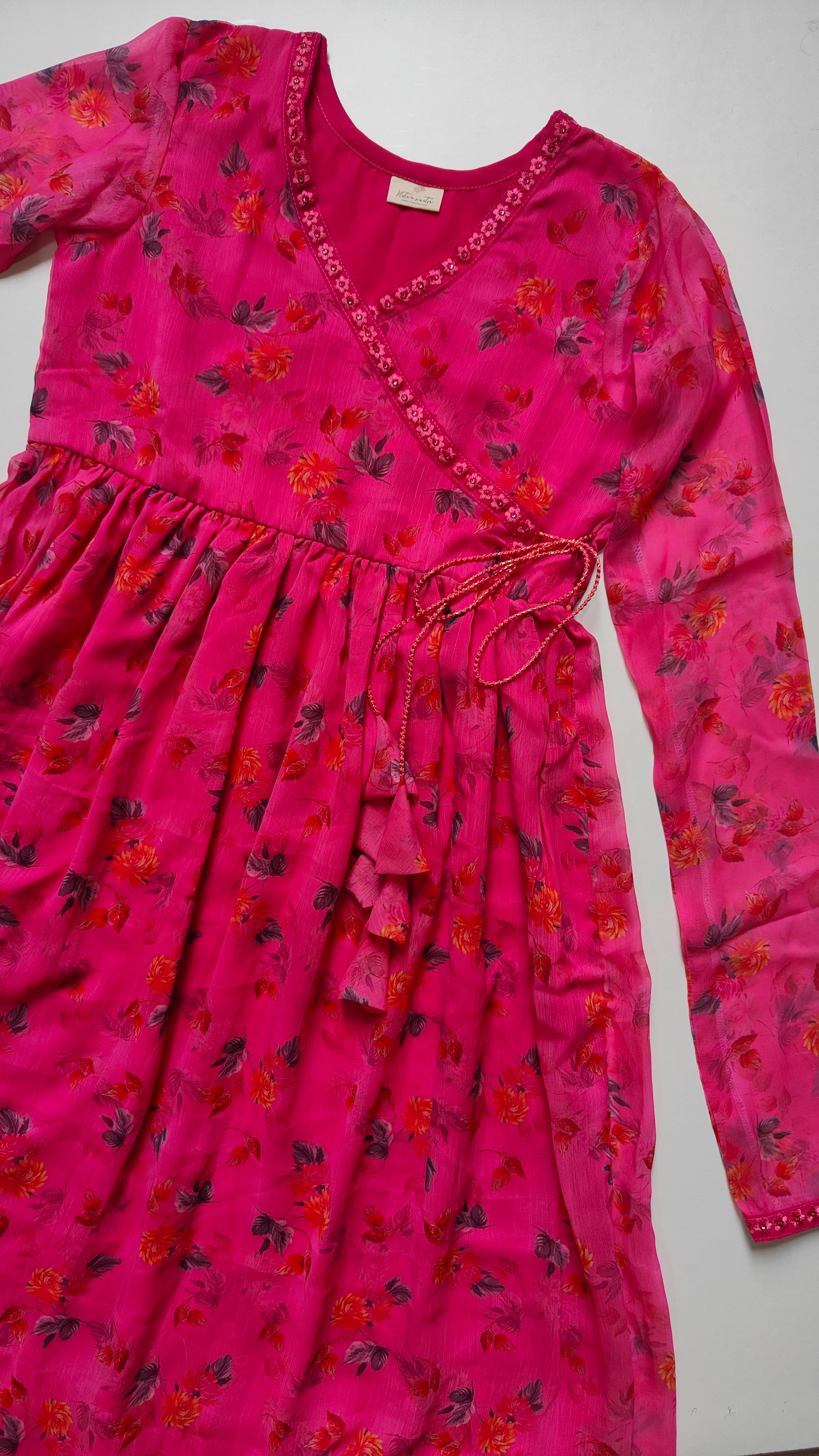 Chiffon Angrakha Anarkali dress