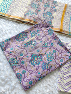Cotton Suit Set With Chanderi Silk Dupatta
