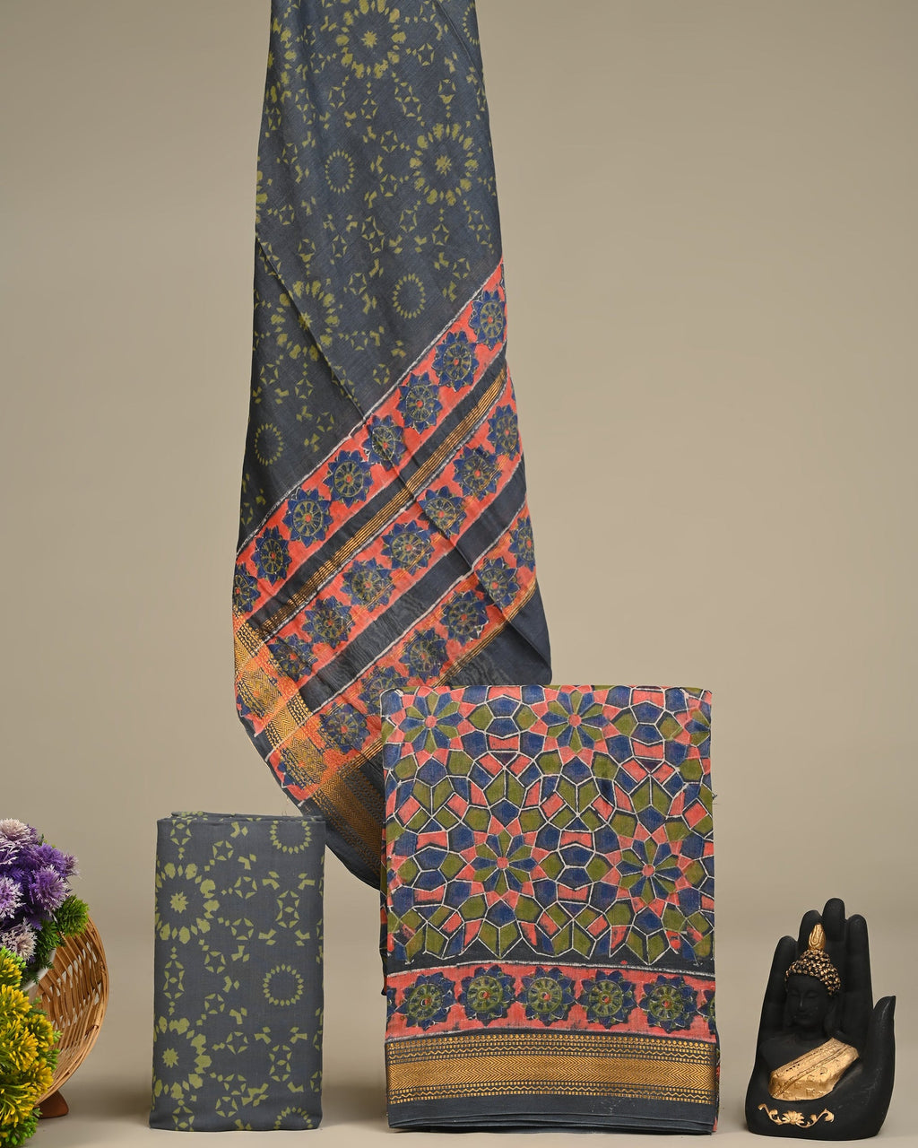 Maheshwari Silk Suit Set