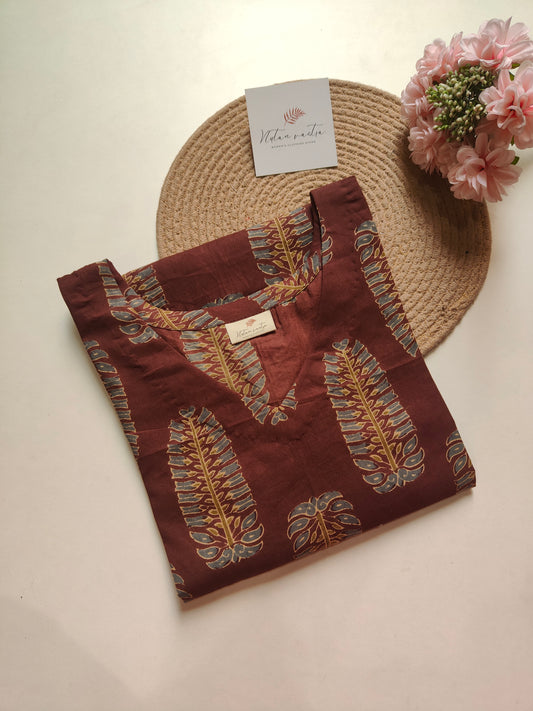 Cotton long straight kurta
