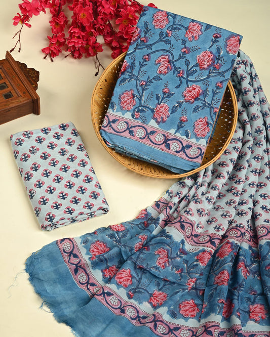 Muslin silk suit set