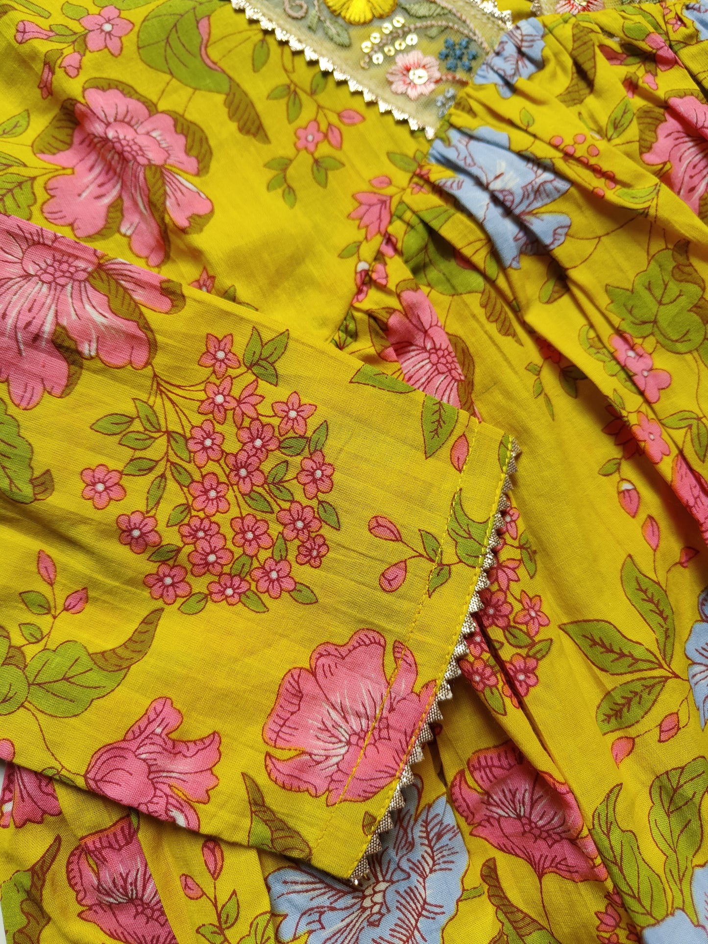 Cotton Alia cut Anarkali kurti