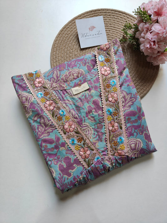 Cotton Alia cut Anarkali kurti