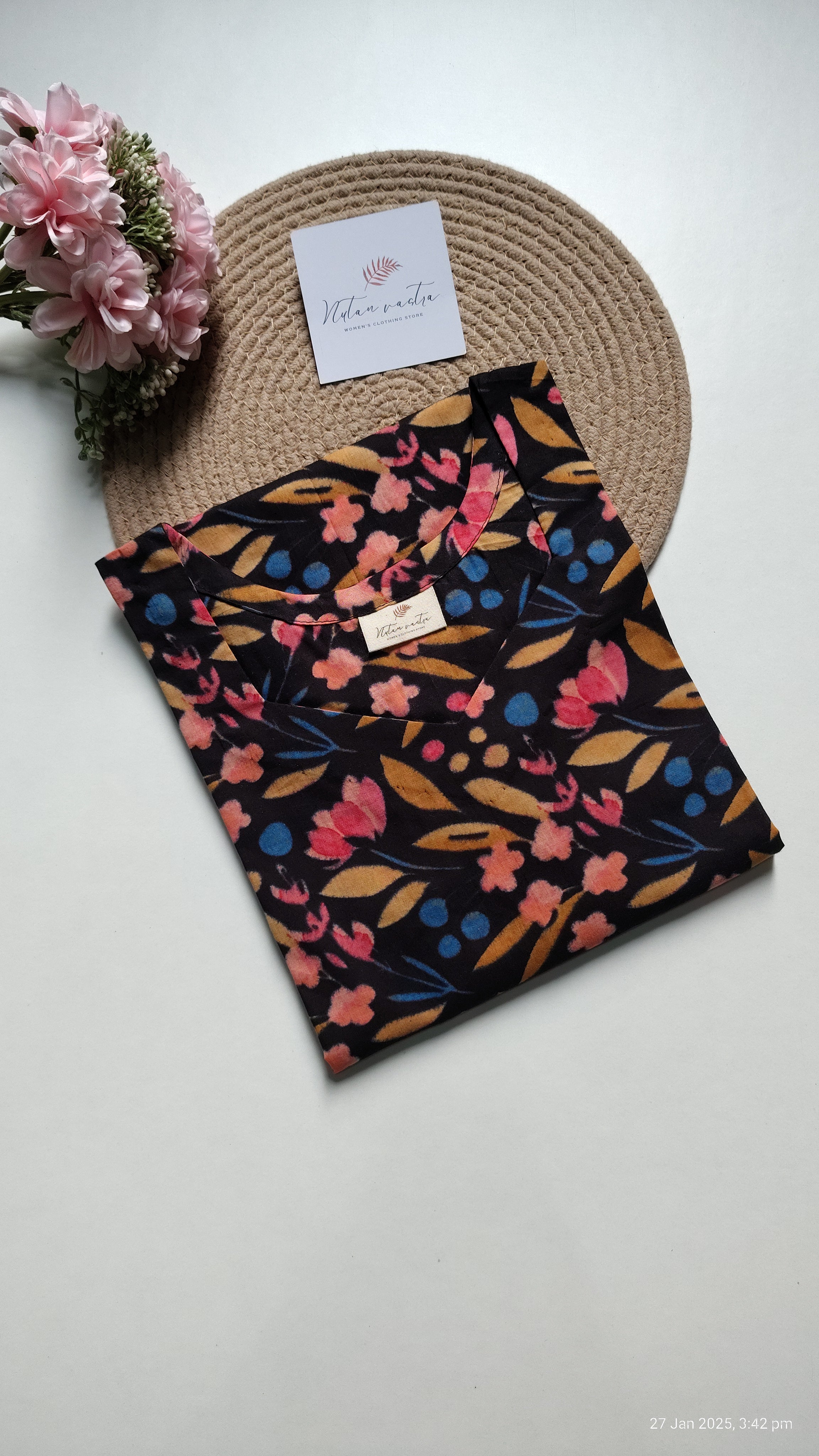 Cotton Long Straight Kurti