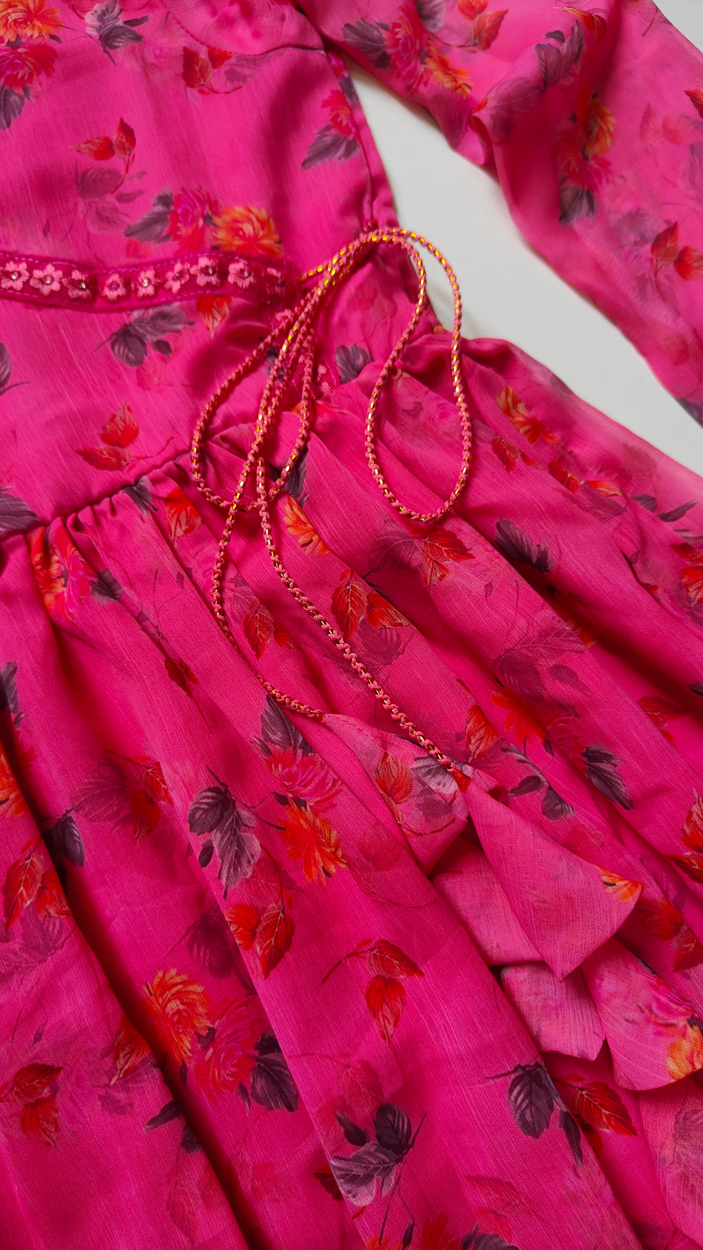 Chiffon Angrakha Anarkali dress