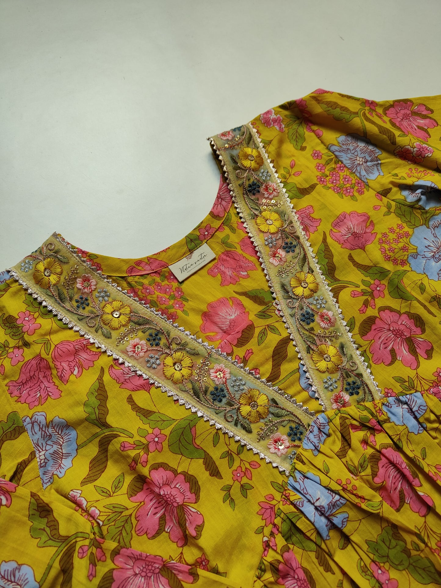 Cotton Alia cut Anarkali kurti
